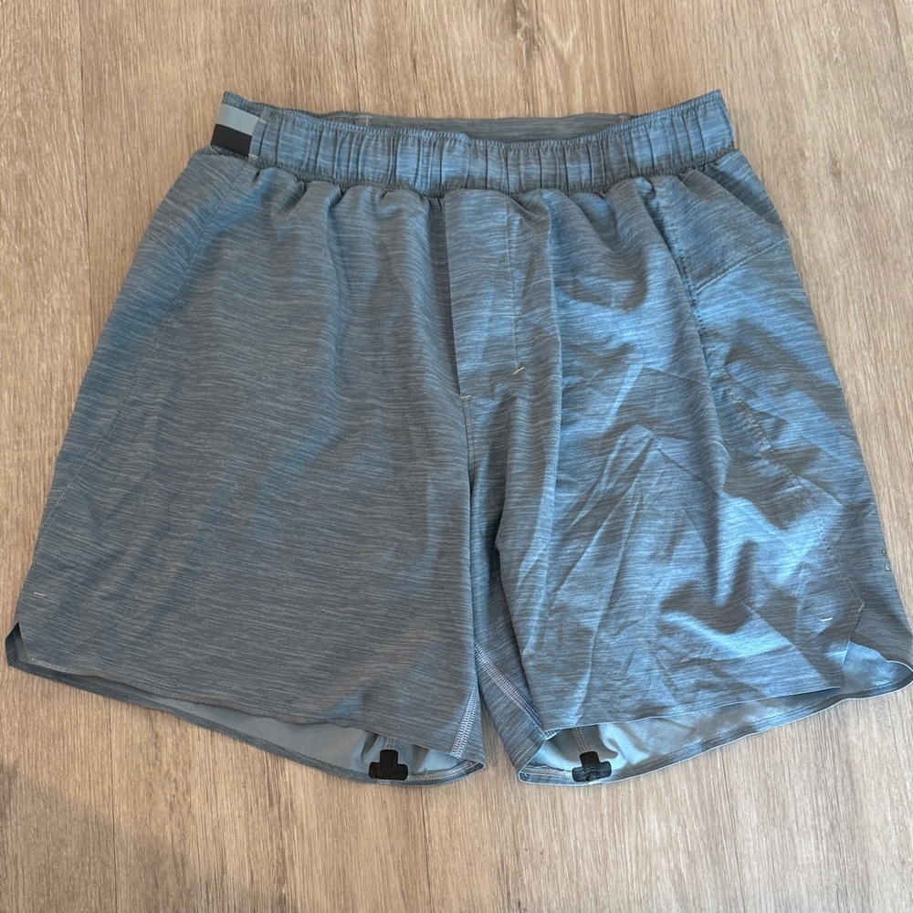 Fast and Free Lululemon Blue/Grey Running Shorts 6’